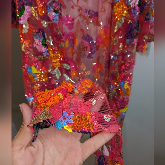 NWT SOUTHERN FRIED CHIKS SEQUIN DUSTER - Picture 6 of 14